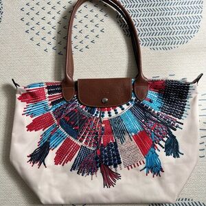NEW Longchamp Le Pliage 1899 Collier Massai Shoulder Bag large tote